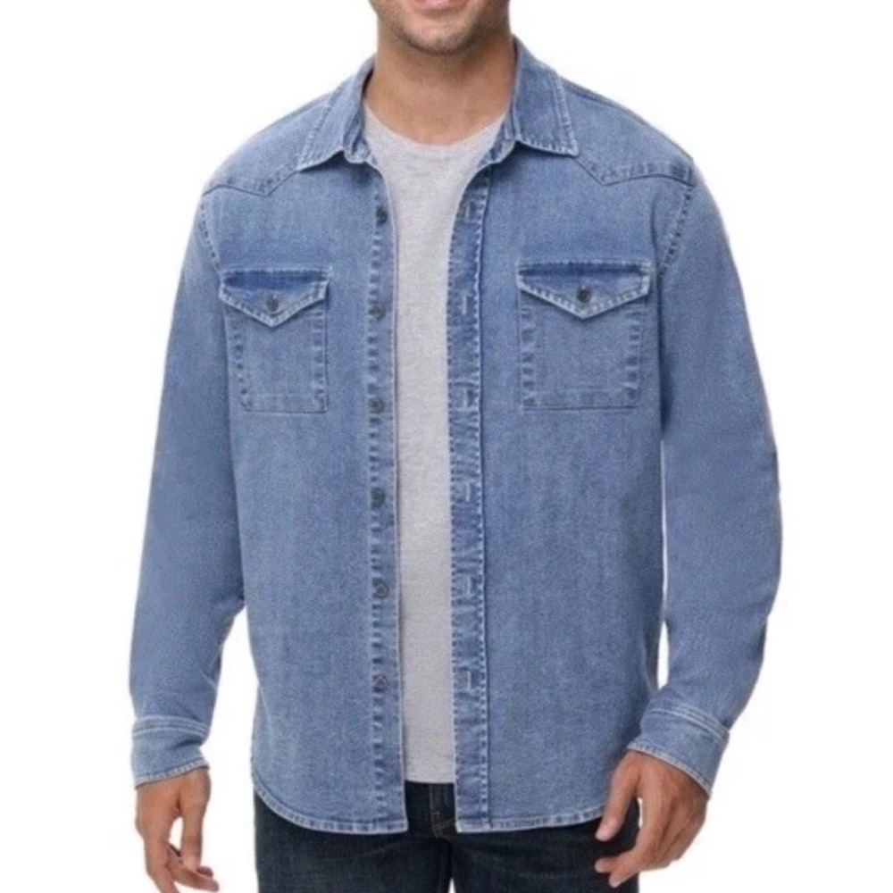 FRYE Western Vintage Denim Button Shirt